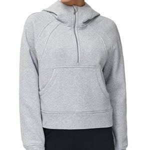 Lululemon Scuba Oversized Half-Zip Hoodie in gray